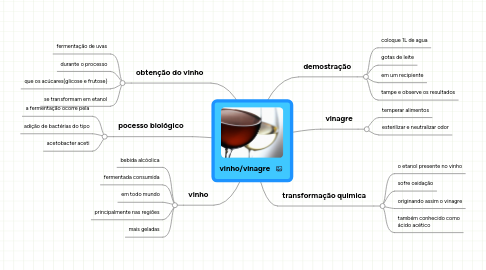 Mind Map: vinho/vinagre