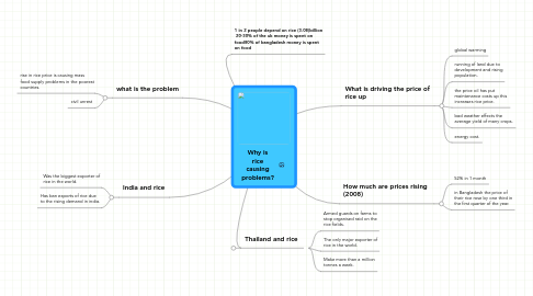 Mind Map: Why is rice causing problems?