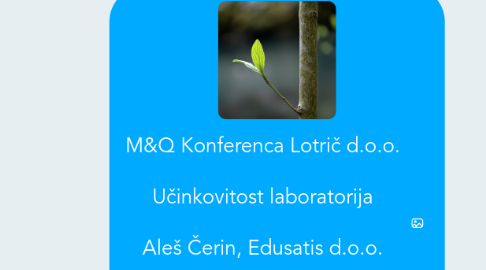 Mind Map: M&Q Konferenca Lotrič d.o.o. Učinkovitost laboratorija Aleš Čerin, Edusatis d.o.o. www.edusatis.si