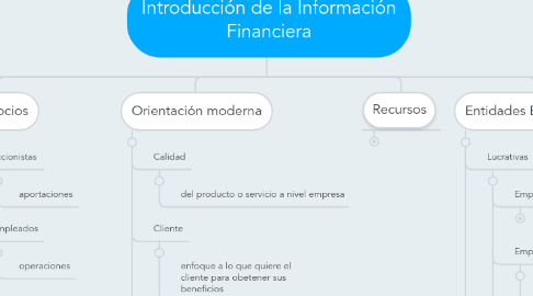 Mind Map: Introducción de la Información Financiera