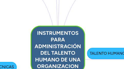 Mind Map: INSTRUMENTOS PARA ADMINISTRACIÓN DEL TALENTO HUMANO DE UNA ORGANIZACION