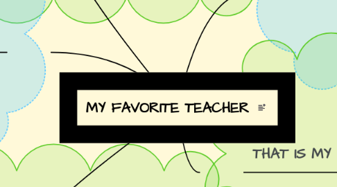 Mind Map: MY FAVORITE TEACHER