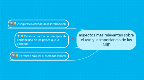 Mind Map: aspectos mas relevantes sobre el uso y la importancia de las NIIF