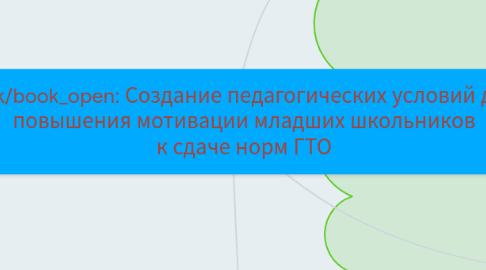 Mind Map: Создание педагогических условий для повышения мотивации младших школьников к сдаче норм ГТО