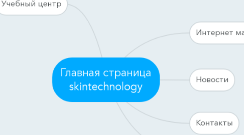 Mind Map: Главная страница skintechnology