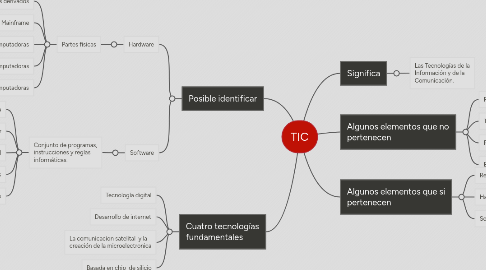 Mind Map: TIC