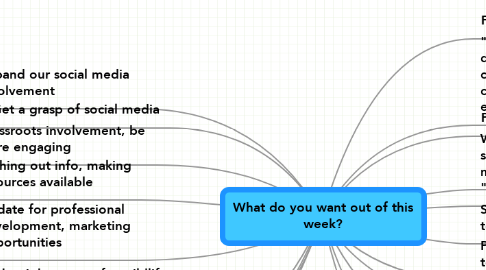 Mind Map: What do you want out of this week?