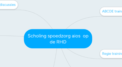 Mind Map: Scholing spoedzorg aios op de RHD