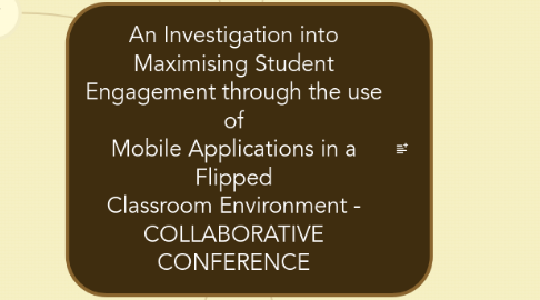 Mind Map: An Investigation into Maximising Student Engagement through the use of Mobile Applications in a Flipped Classroom Environment - COLLABORATIVE CONFERENCE