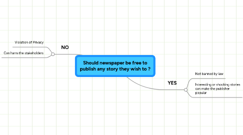 Mind Map: Should newspaper be free to publish any story they wish to ?