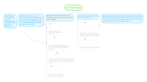 Mind Map: Input And Output