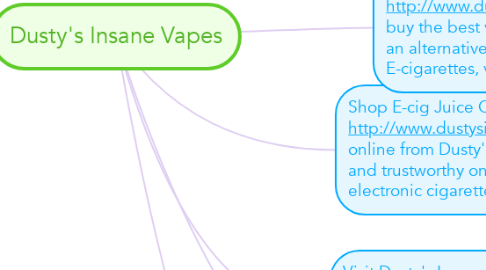 Mind Map: Dusty's Insane Vapes