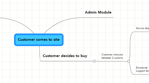 Mind Map: Customer comes to site