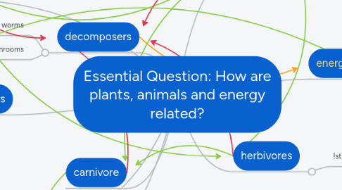 Mind Map: Essential Question: How are plants, animals and energy related?
