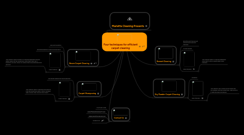 Mind Map: Four techniques for efficient carpet cleaning