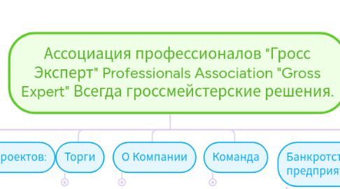 Mind Map: Ассоциация профессионалов "Гросс Эксперт" Professionals Association "Gross Expert" Всегда гроссмейстерские решения.