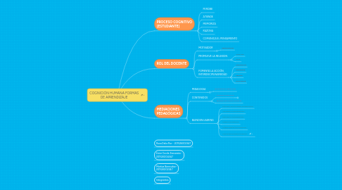 Mind Map: COGNICIÓN HUMANA FORMAS DE APRENDIZAJE