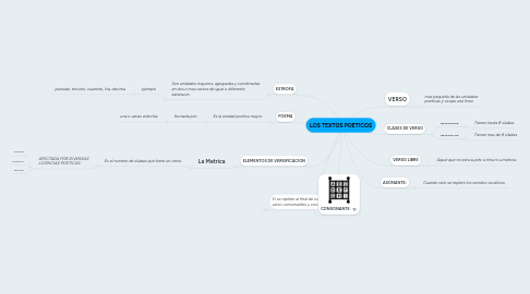 Mind Map: LOS TEXTOS POETICOS