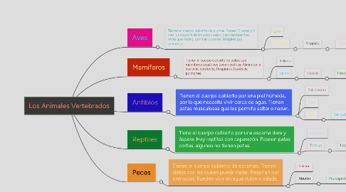 Mind Map: Los Animales Vertebrados