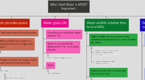 Mind Map: Why I feel Water is MOST Important.