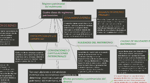 Mind Map: Régimen patrimonial del matrimonio