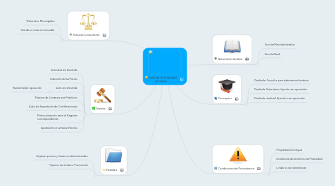 Mind Map: Deslinde de Propiedad Contigua