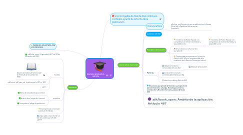 Mind Map: REUNION NORMATIVA LABORAL