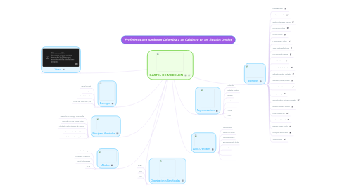 Mind Map: CARTEL DE MEDELLIN