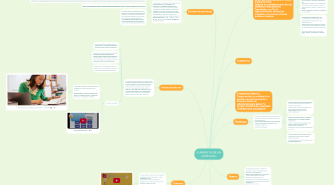 Mind Map: ELEMENTOS DE UN CURRICULO