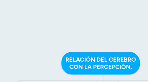 Mind Map: RELACIÓN DEL CEREBRO CON LA PERCEPCIÓN.