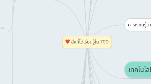 Mind Map: สิ่งที่ได้เรียนรู้ใน 700