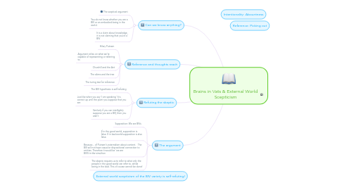 Mind Map: Brains in Vats & External World Scepticism