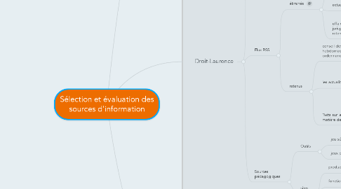 Mind Map: Sélection et évaluation des sources d'information