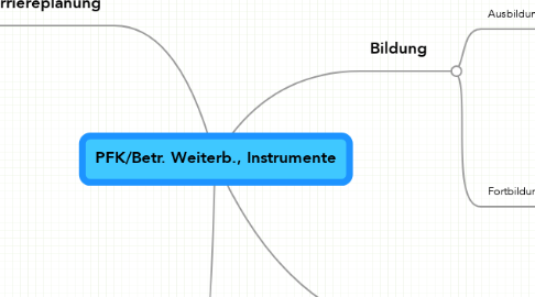 Mind Map: PFK/Betr. Weiterb., Instrumente