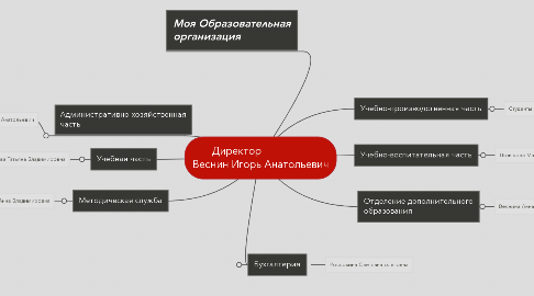 Mind Map: Директор                  Веснин Игорь Анатольевич