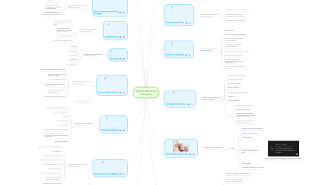 Mind Map: Special Education Disabilities