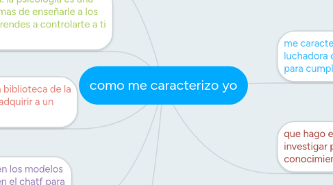 Mind Map: como me caracterizo yo