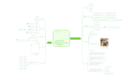 Mind Map: Standards and Objectives of ELL Programs