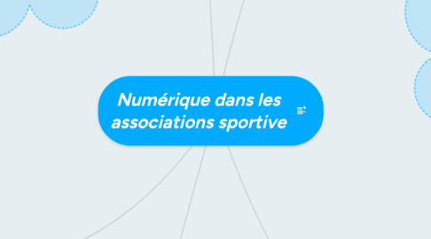 Mind Map: Numérique dans les associations sportive