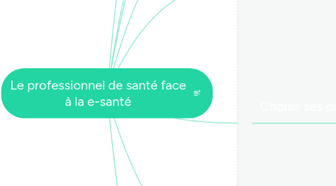 Mind Map: Le professionnel de santé face à la e-santé