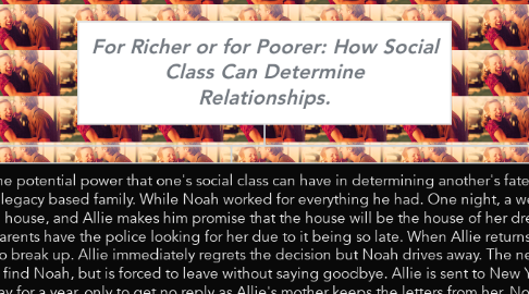 Mind Map: For Richer or for Poorer: How Social Class Can Determine Relationships.
