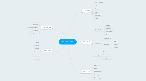 Mind Map: Self Meaning