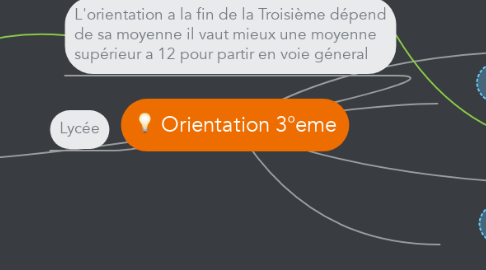 Mind Map: Orientation 3°eme