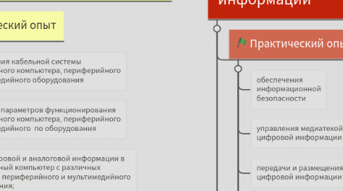 Mind Map: Профессиональные модули по профессии МОЦИ