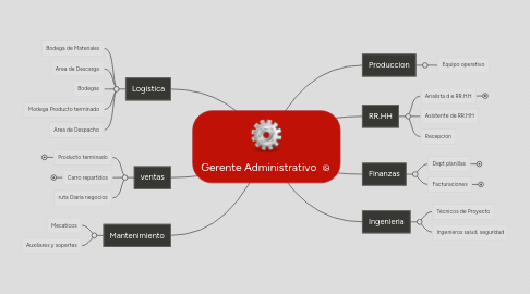 Mind Map: Gerente Administrativo