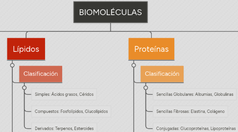 Mind Map: BIOMOLÉCULAS