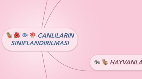 Mind Map: CANLILARIN SINIFLANDIRILMASI