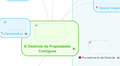 Mind Map: El Deslinde de Propiedades Contiguas