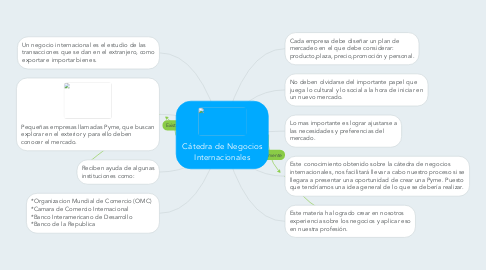 Mind Map: Cátedra de Negocios Internacionales