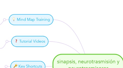 Mind Map: sinapsis, neurotrasmisión y neurotrasmisores